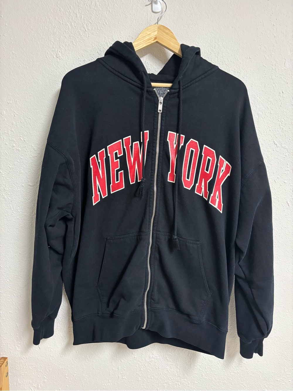John Galt New York Oversized Zip Hoodie